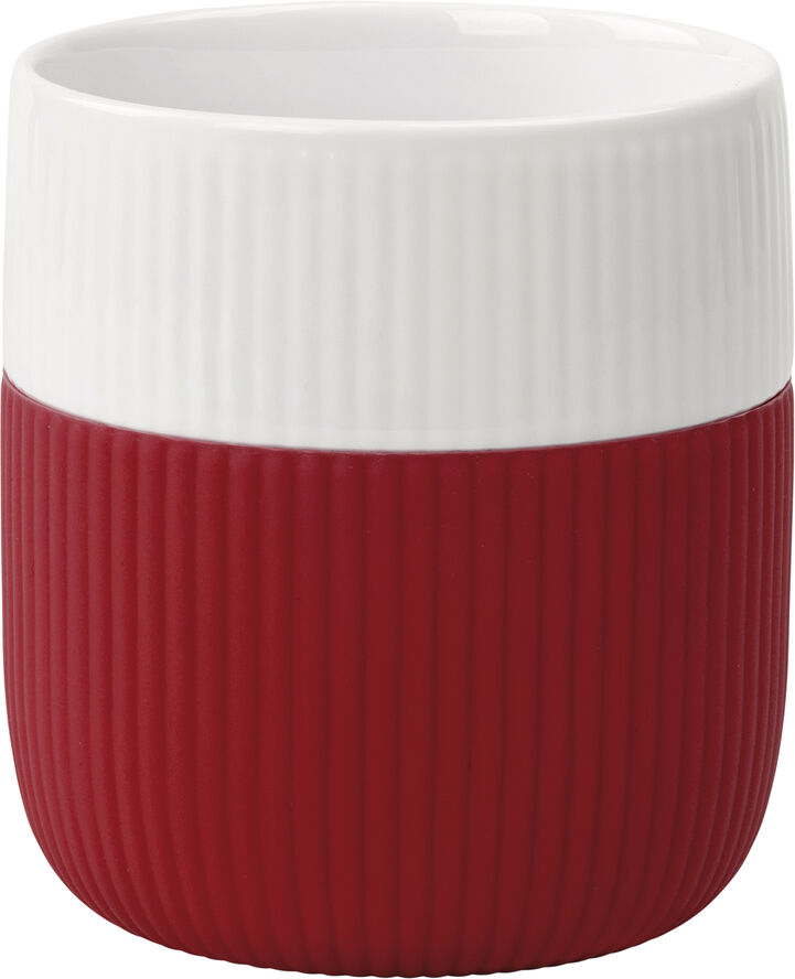 Royal Copenhagen Fluted Contrast Mug 35cl Crimson Hvid