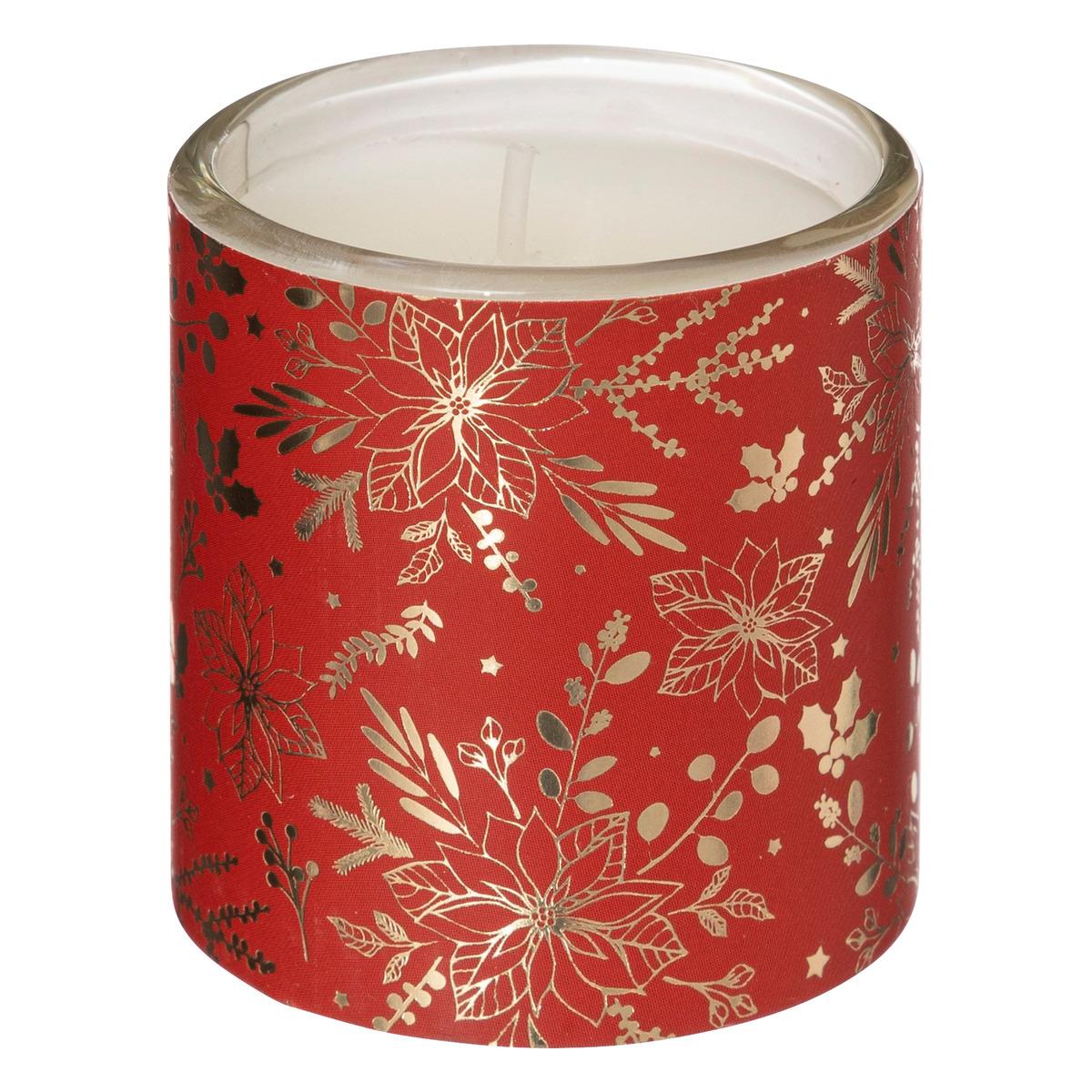 BOUGIE PARFUMEE PHOTOPHORE IMPRIME ROUGE X3 PIECES