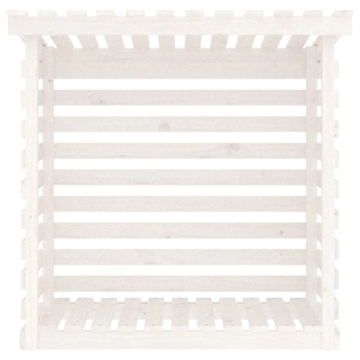 vidaXL Support bois de chauffage - Blanc