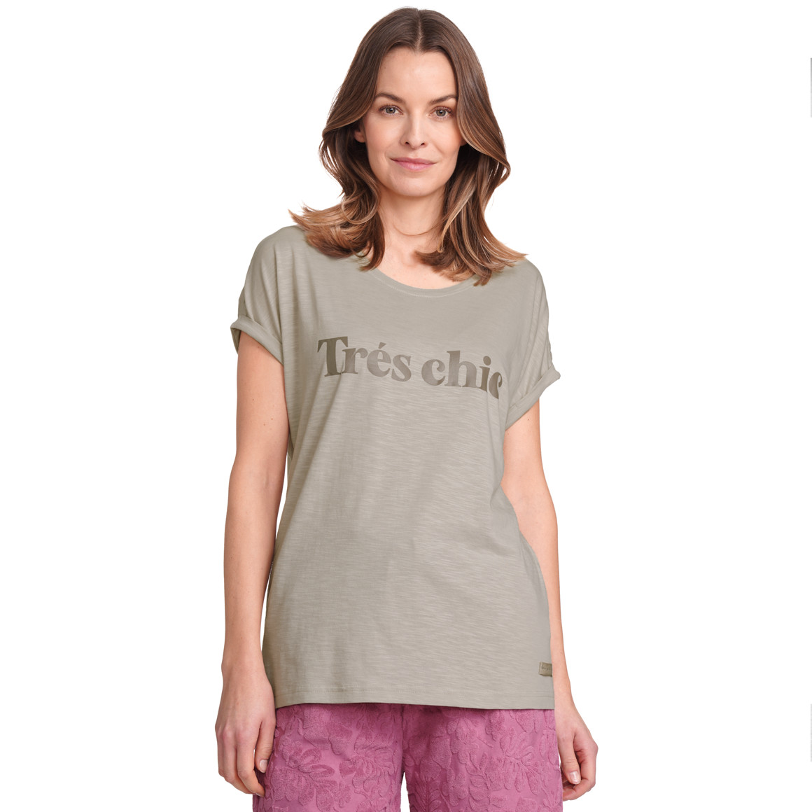 Gina Benotti Damen T-Shirt mit Print beige