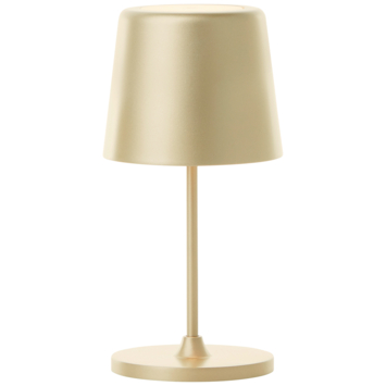 Tafellamp Kaami draagbaar LED 2W voor buiten met USB oplaadbare accu, matgoud