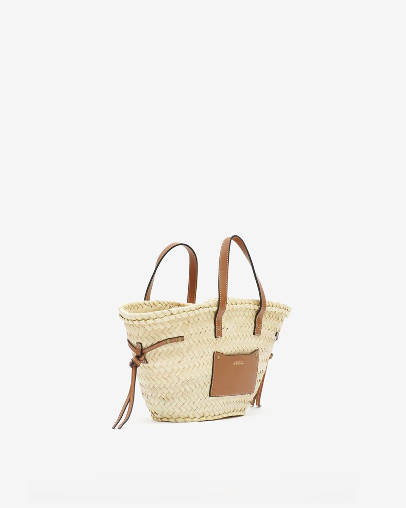 PANIER EN RAPHIA ET CUIR CADIX MINI