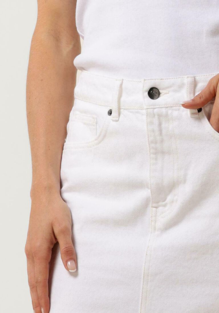CO\\'COUTURE witte co'couture  vika slit denim skirt