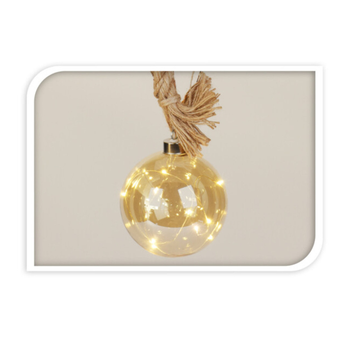 LED-Kugel - aus Glas - Ø = ca. 12 cm - amber