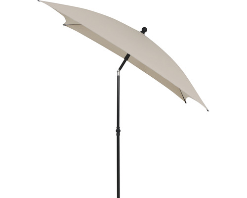 City center paalparasol Siena Garden 180 x 180 cm polyester aluminium antraciet handzwengel kantelbaar vierkant