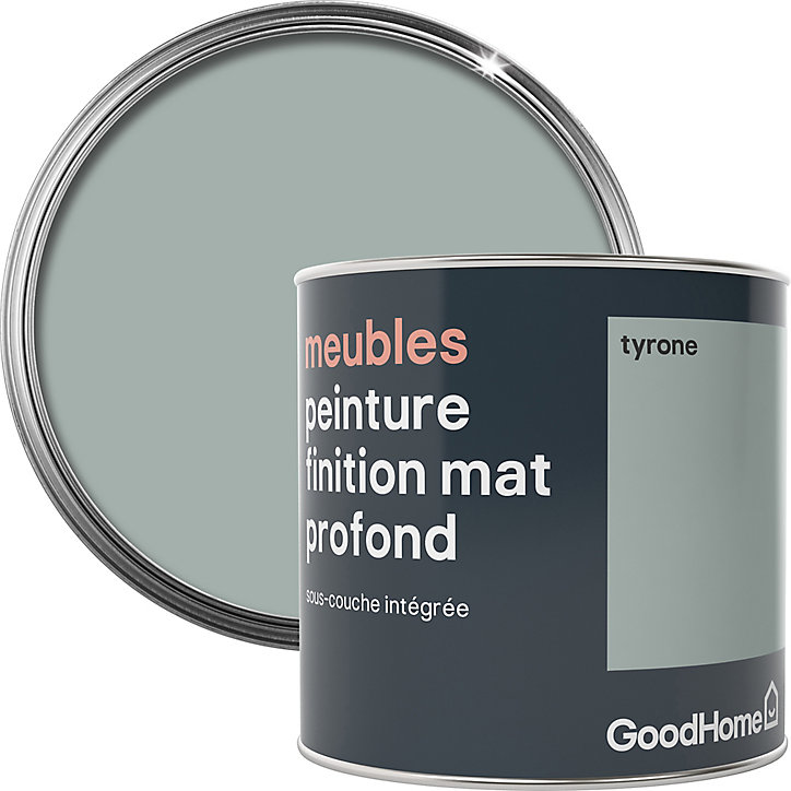 Peinture de rénovation meubles GoodHome vert Tyrone mat profond 0,5L