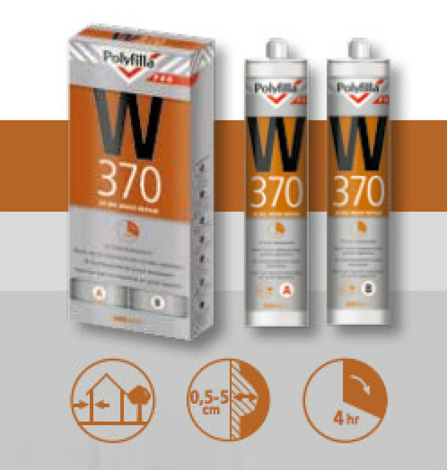 Polyfilla W370 2K Grote Houtreparatie 600 Ml (2 X 300 Ml Kok
