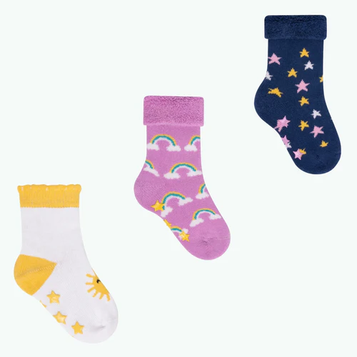 Chaussettes Let The Sunshine In - Pack de chaussettes bébé jaune