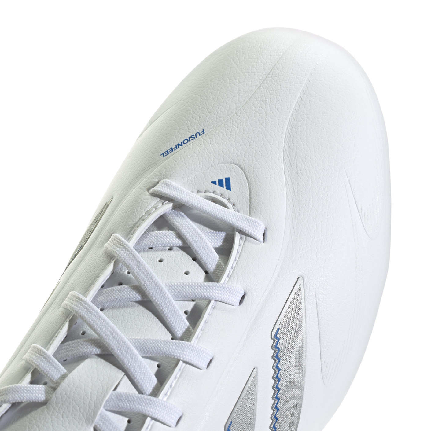 Adidas Copa Pure III League Gras / Kunstgras Voetbalschoenen (MG) Wit Zilver Blauw