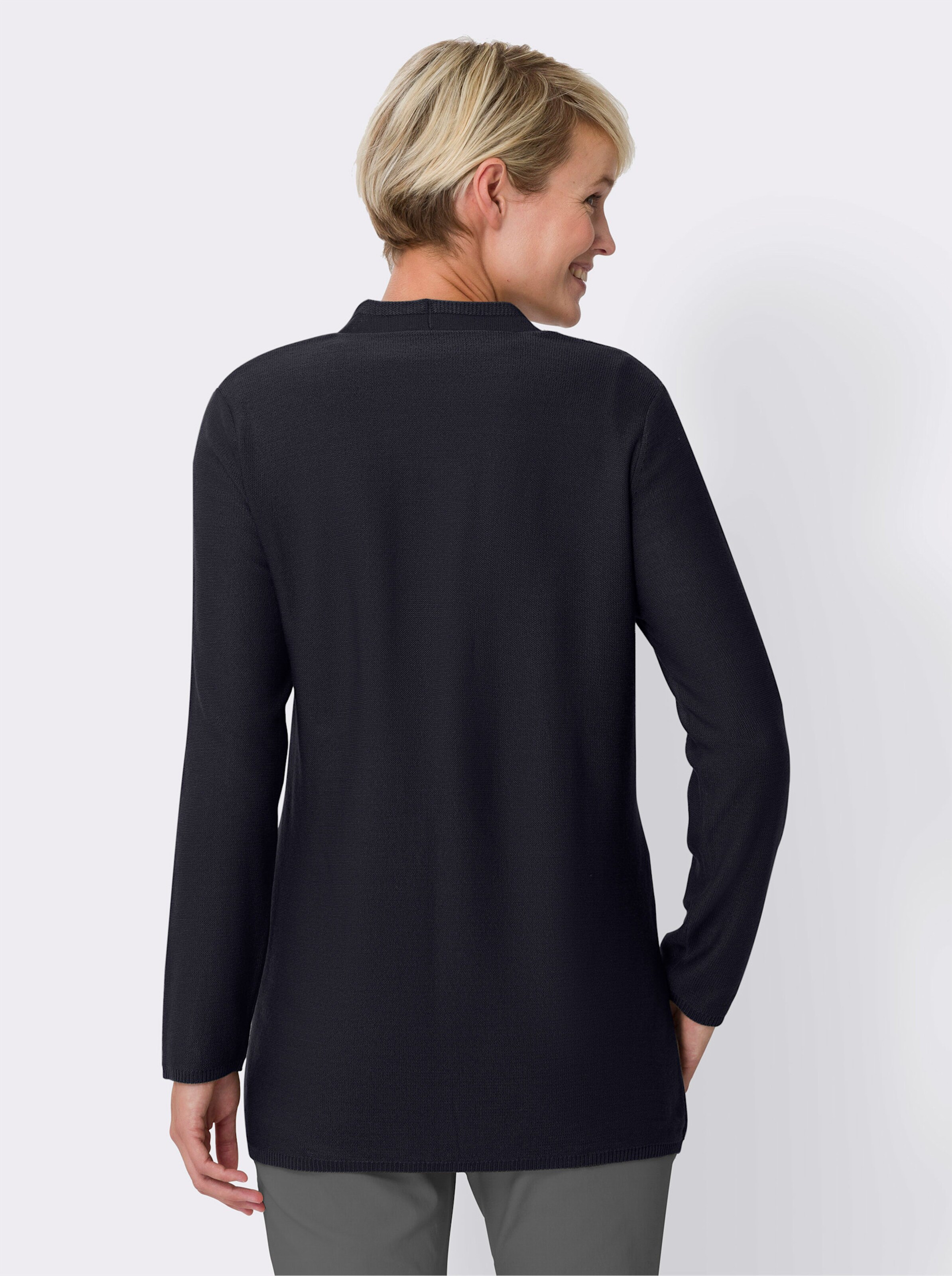 Long-Strickjacke