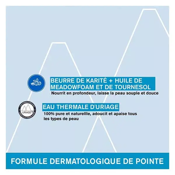 Creme de limpeza e nutrição Uriage para rosto e corpo 500ml