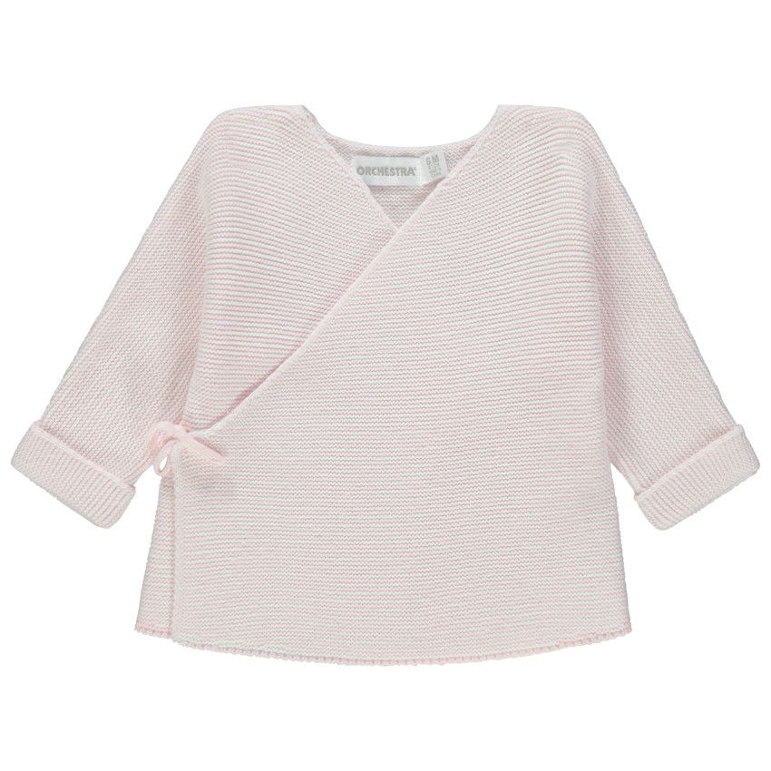 Brassière de naissance unie rose en coton bio - Rose