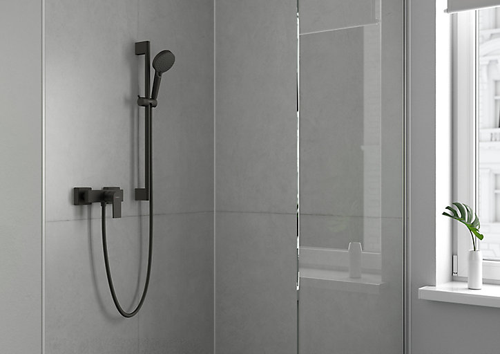 Mitigeur de douche mécanique hansgrohe Vernis Shape noir mat
