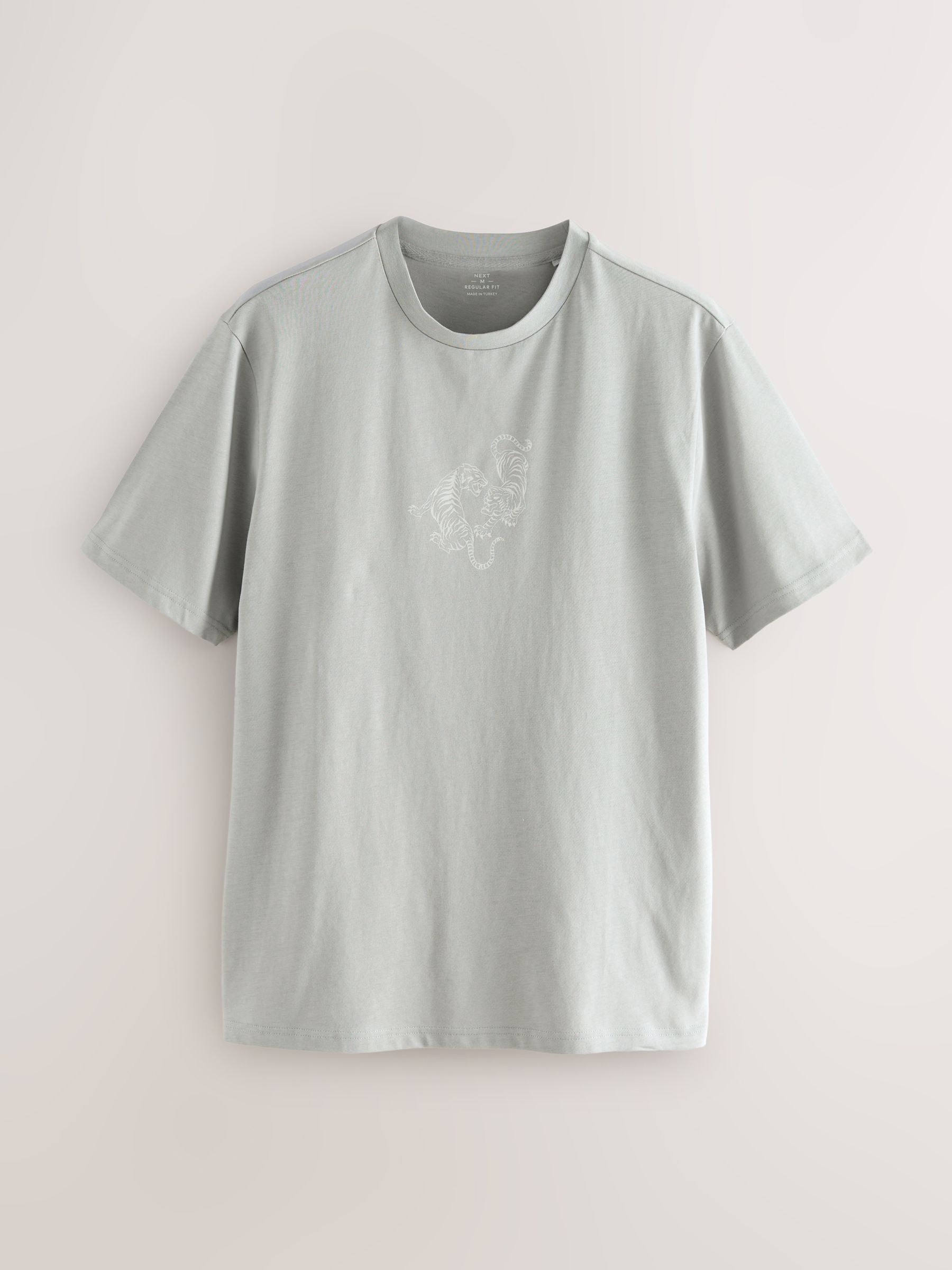 Blauw/groen/roze - Normale Pasvorm - Set van 3 T-shirts met print