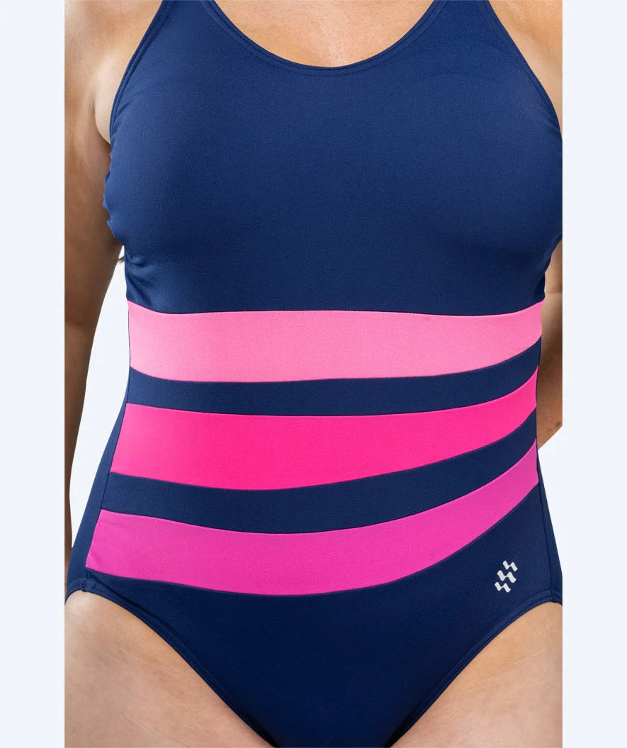 Watery badedragt med indlæg til damer - Mystique Stripes - Pinky