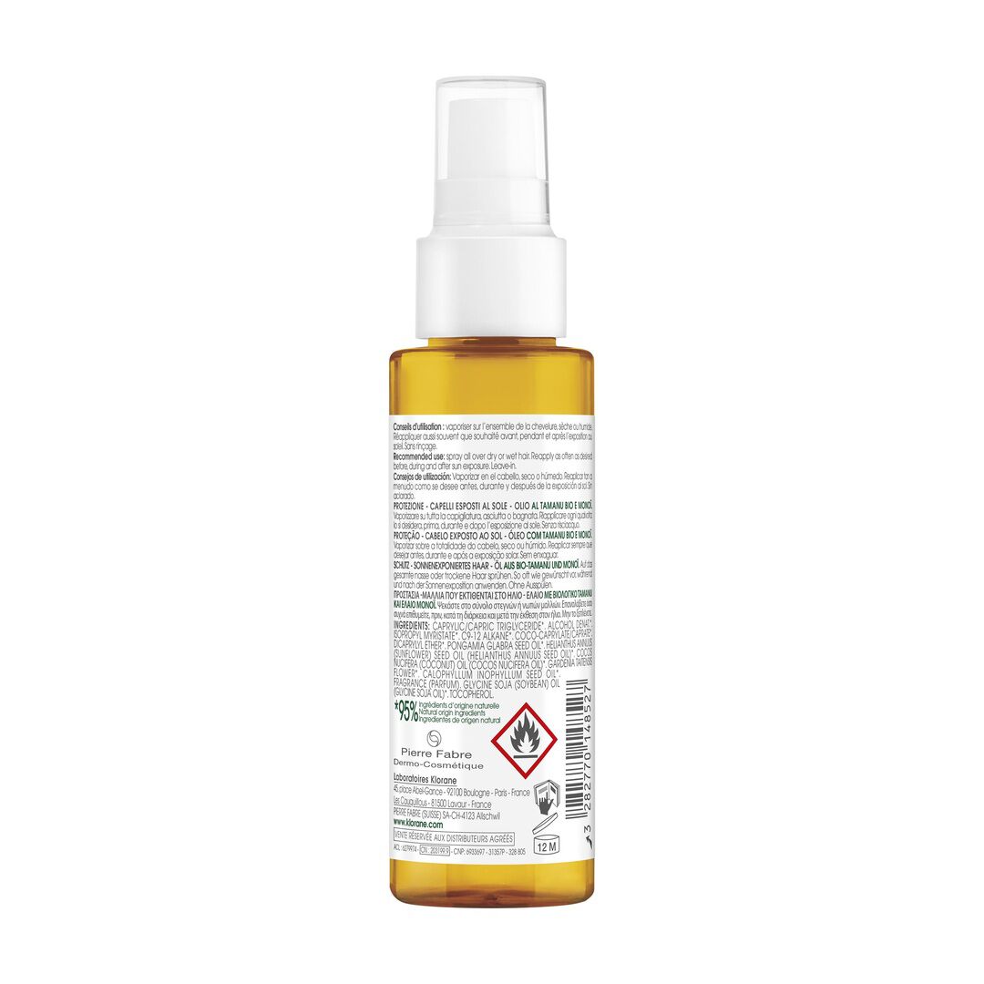 KLORANE  Óleo Capilar Proteção com Tamanu Bio e Monoï - 100ml