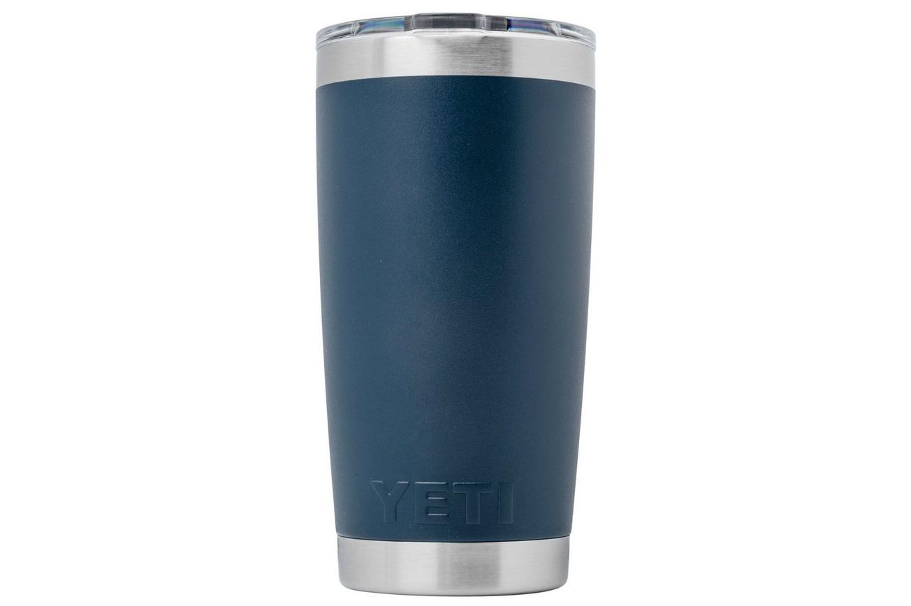 Yeti Rambler Tumbler Cup 20oz Mag Slider Lid, Navy Blue, thermosbeker met deksel, 591 ml
