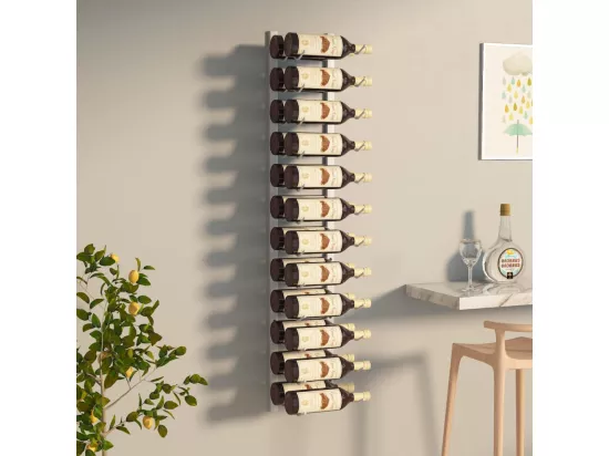 Prolenta Premium - Casier à vin mural pour 24 bouteilles Blanc Fer