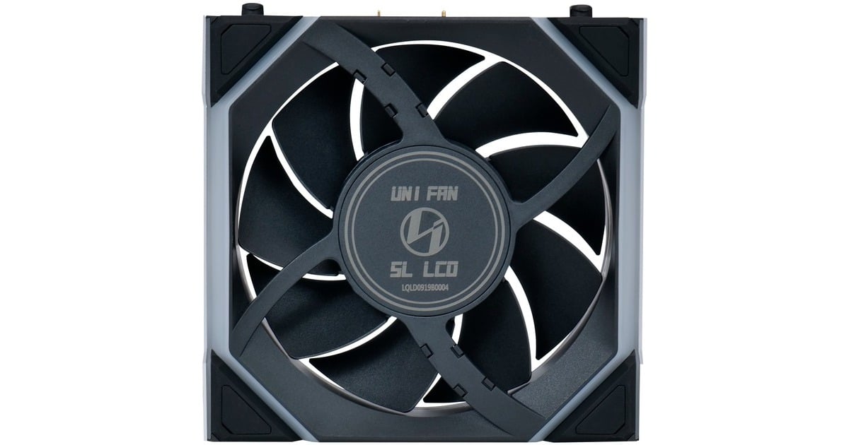 Lian LiUNI FAN SL120 LCD Wireless RGB case fan  (Zwart, 120 x 124.5 x 28 mm, PWM)