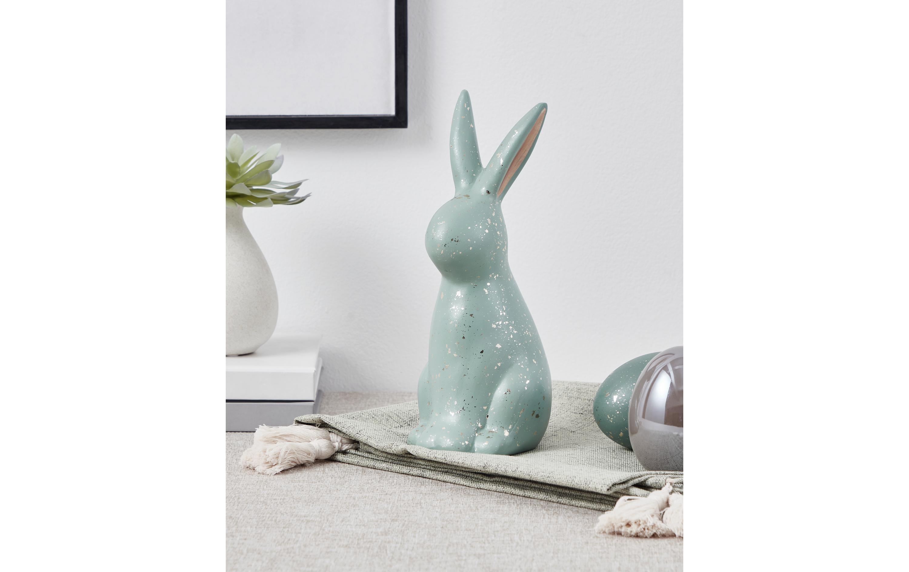 Dekofigur Hase Saidane 24.5 cm, SalbeigrünHasenfigur