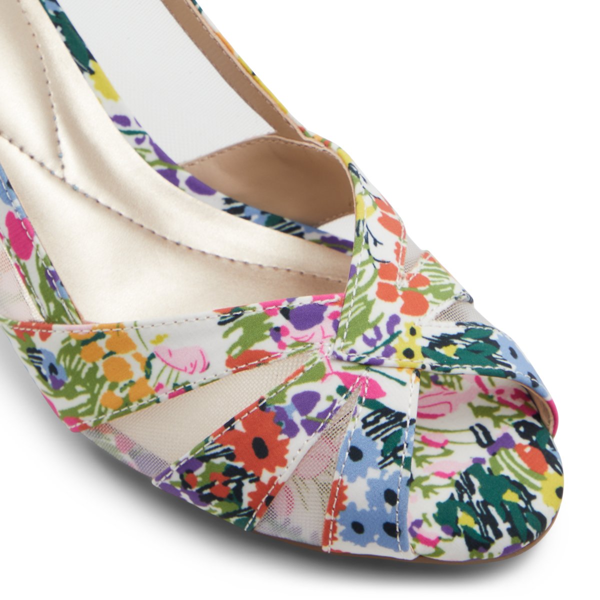 SOLEMATE-Drili-Talons/escarpins à bout ouvert - Mini talon - Noir Multi
