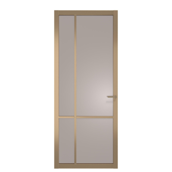 Arne & Bodil binnendeur ABE103 brons glas - metallic brons staallook afwerking