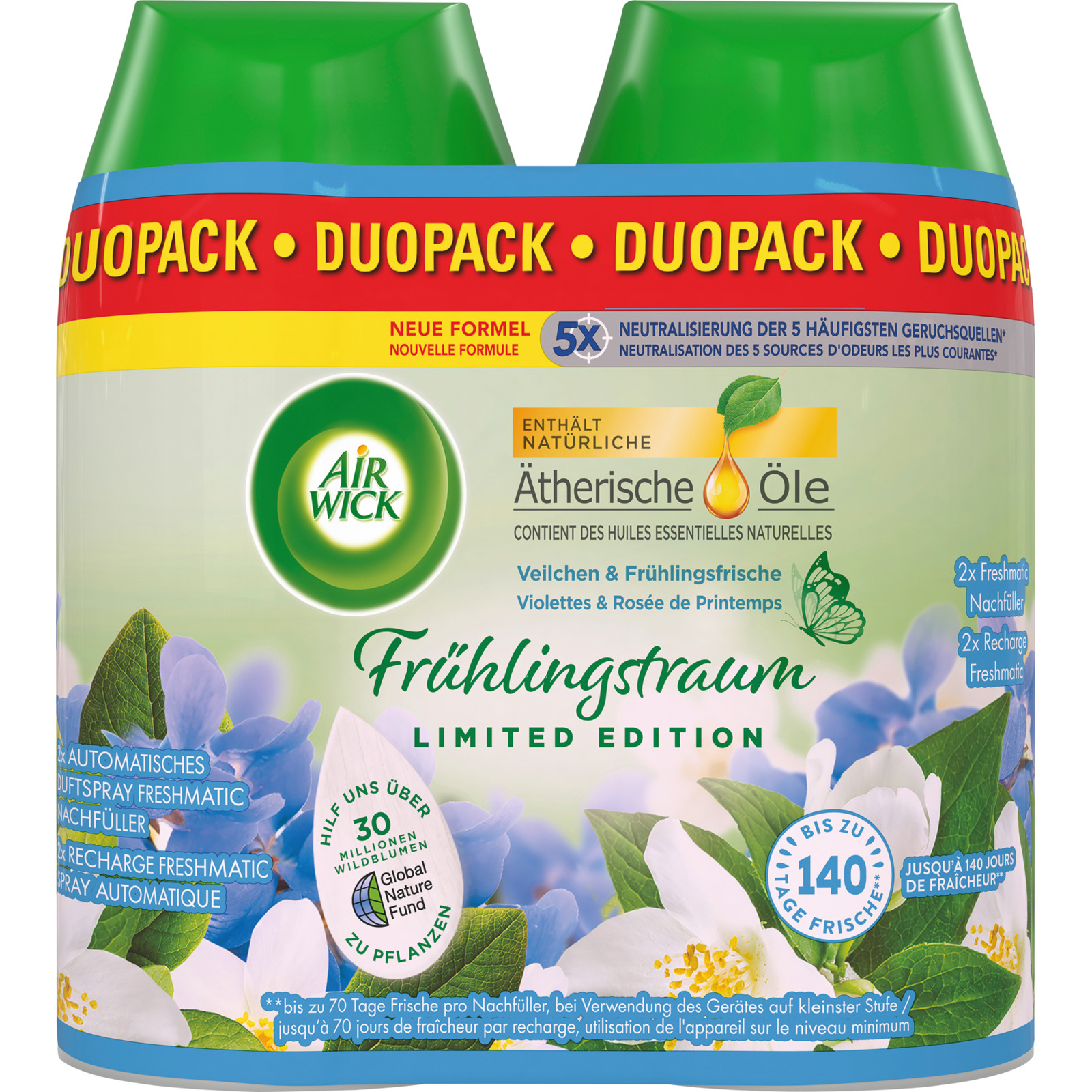 Air Wick Automatisches Duftspray Nachfüller Veilchen 2 x 250 ml
