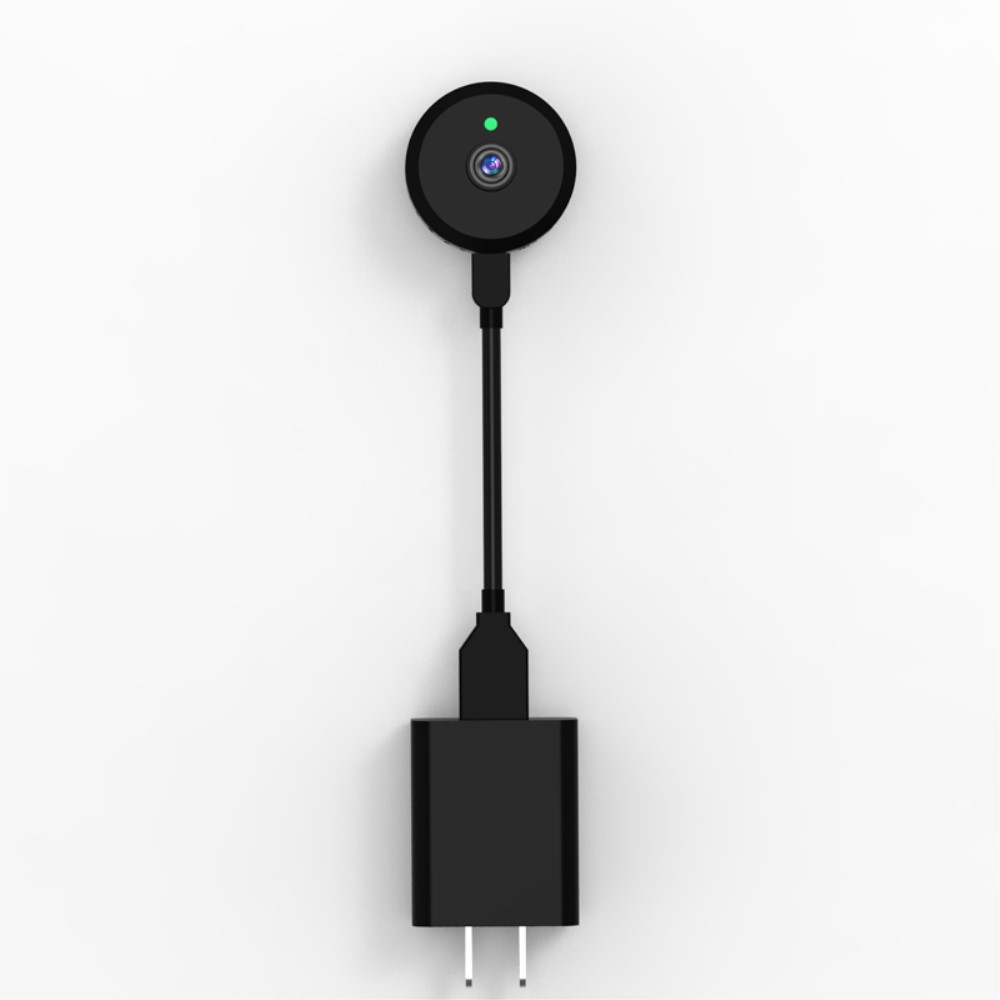 Mini Kamera Full HD 1080p und 140° Grad Weitwinkel / Nachtsicht   Micro SD Kartenslot (4 x 4cm) - Schwarz