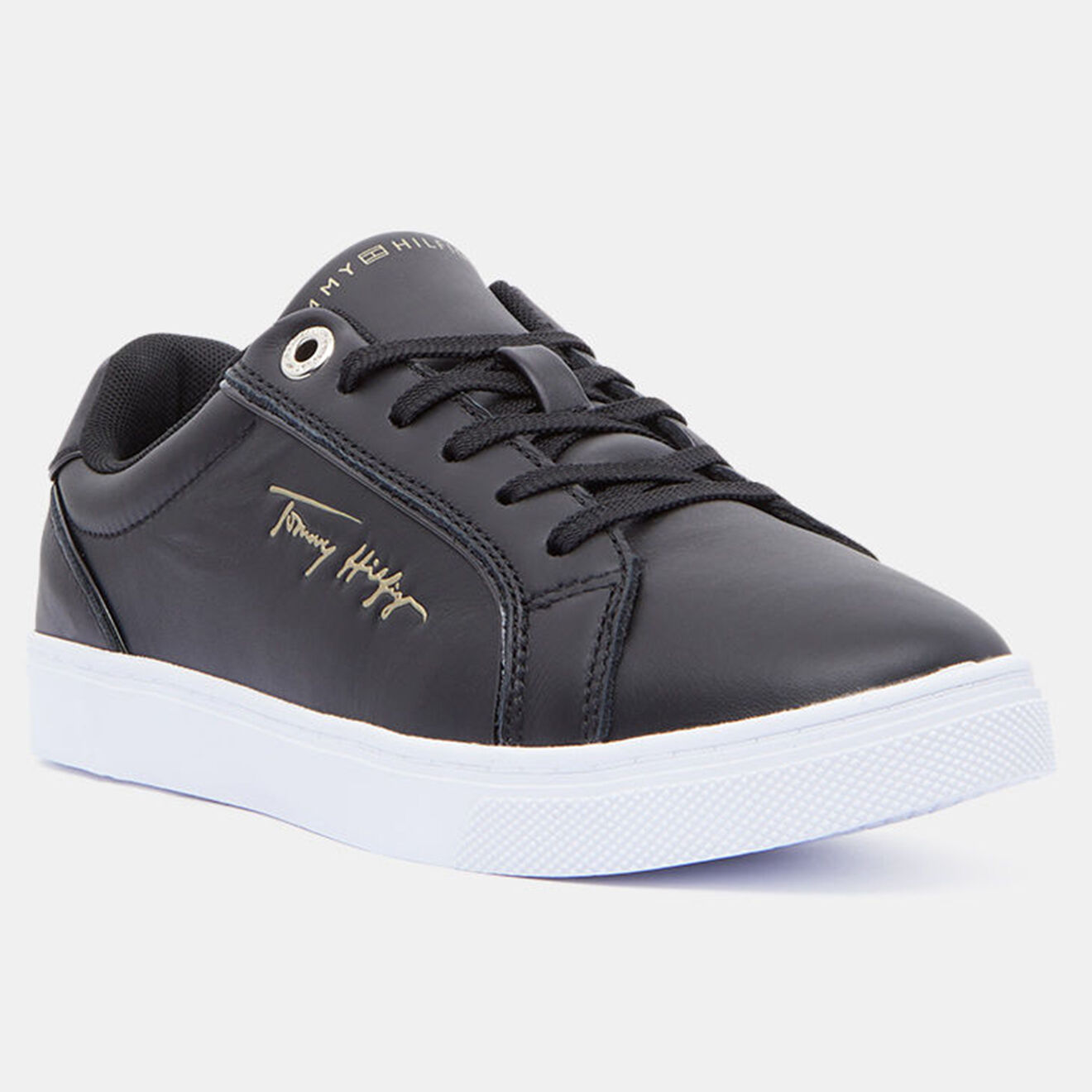 Tommy Hilfiger Baskets en Cuir Signature Piping noires