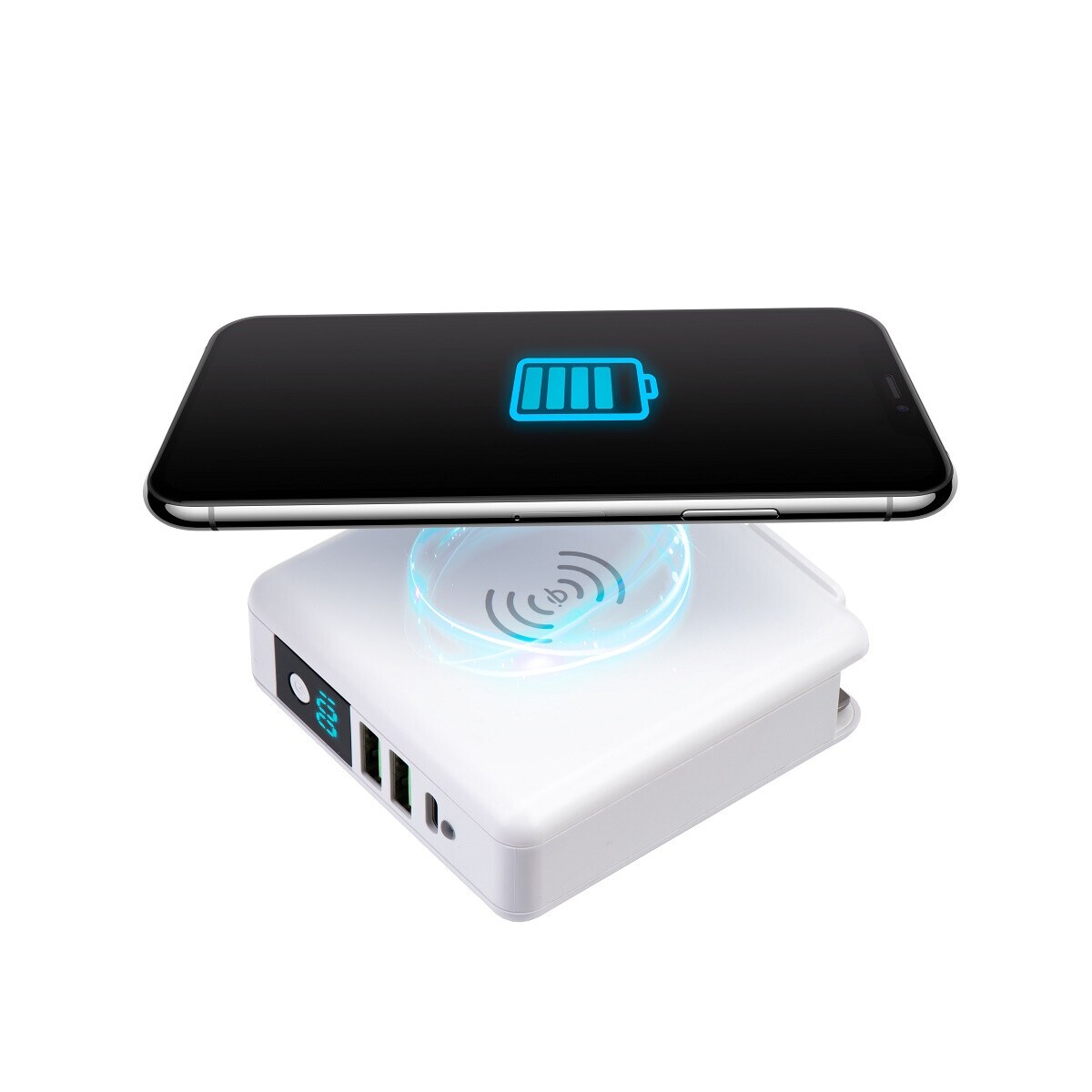Multifunktionsladegerät 4in1 15W mit USB/USB Typ C Powerbank