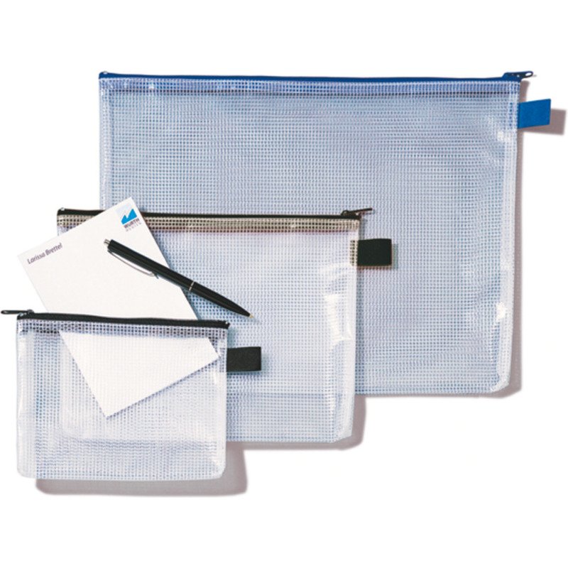Pochette de rangement à fermeture éclair A4 Rexel Mesh Bags