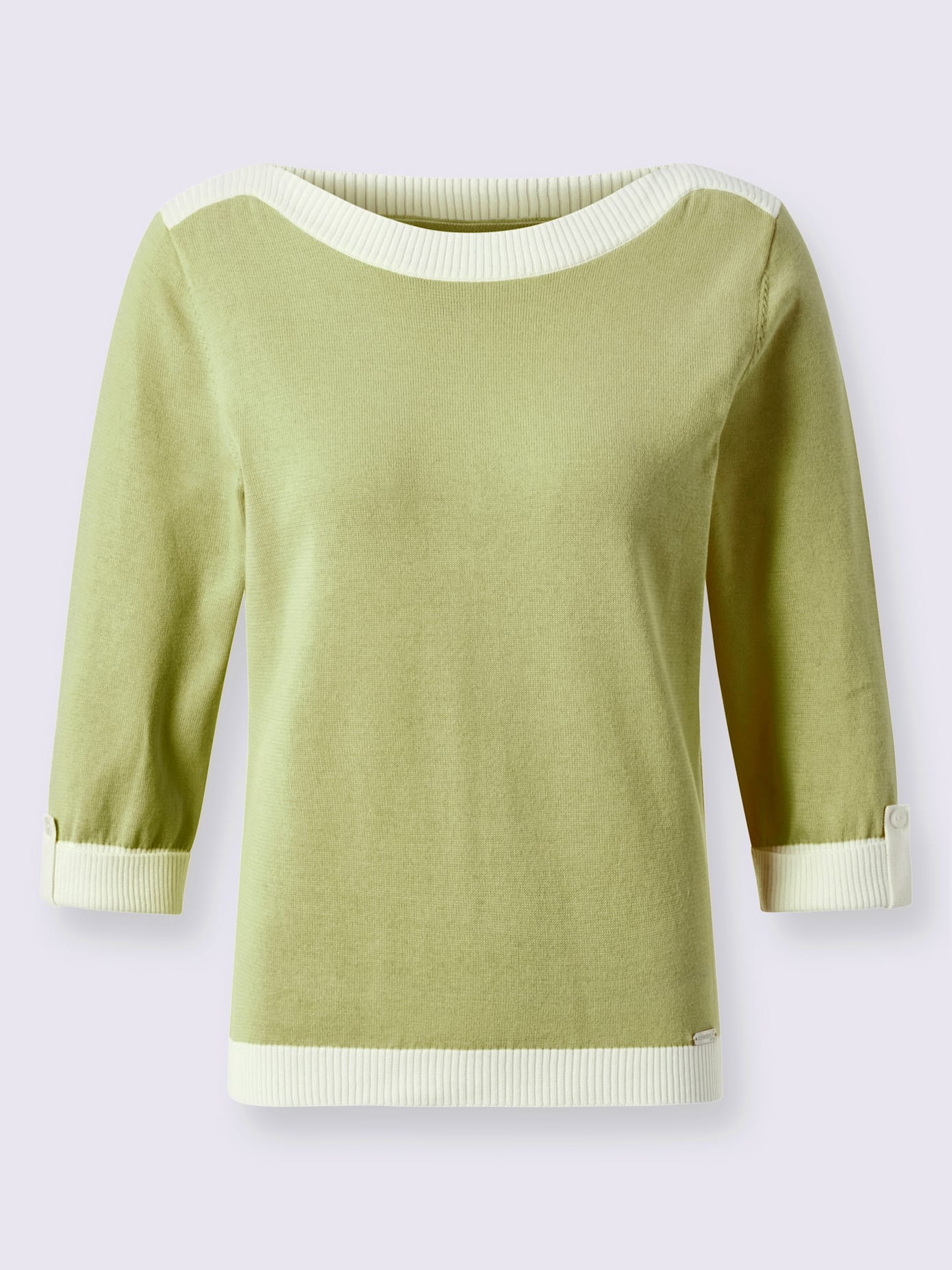 Pull à manches 3/4 100% coton pima