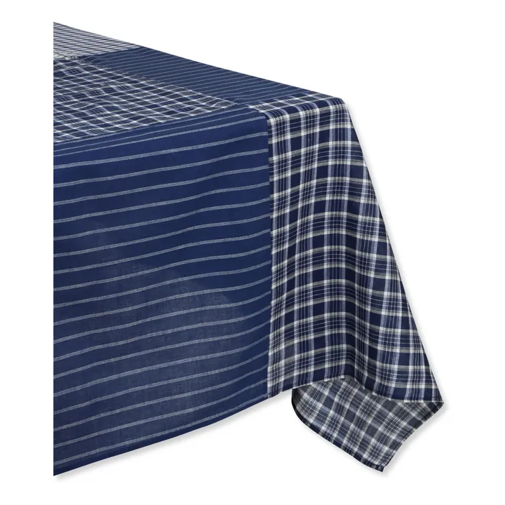 Scarlette Ateliers Nappe Patchwork en coton | Bleu marine
