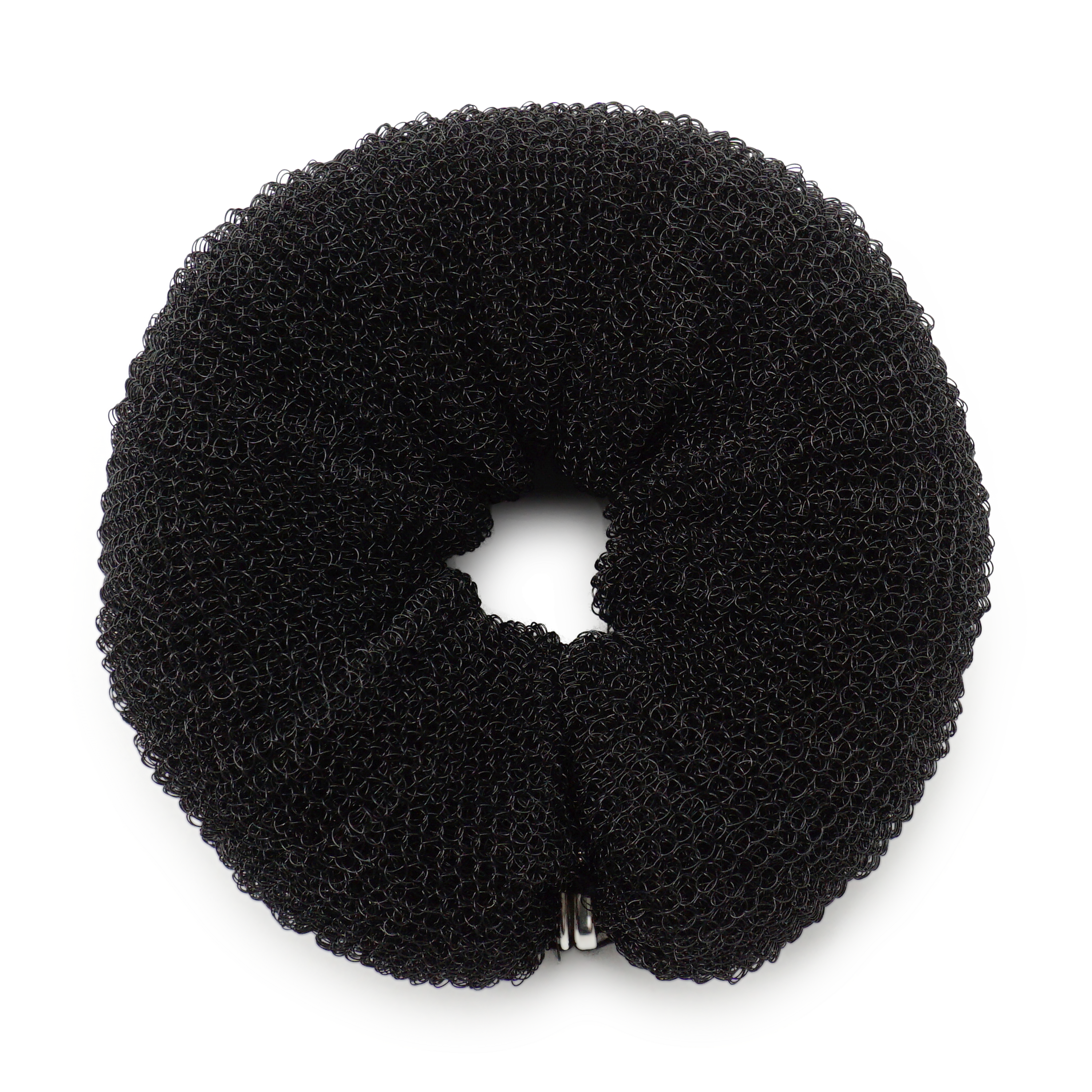 (2er Set) Frisur Dutt Hilfe Styling Donut Bun Maker mit Druckknopf - Schwarz
