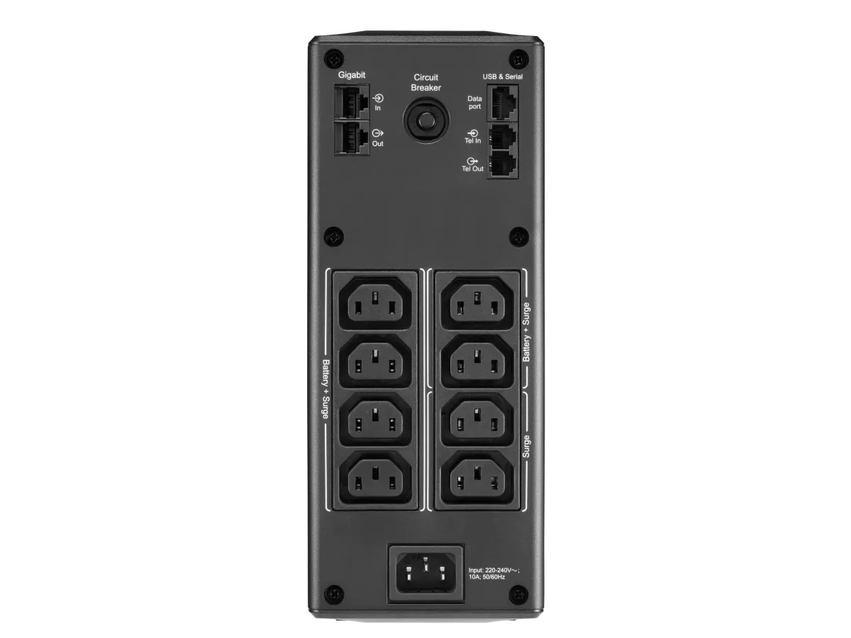APC Back-UPS Pro BR1600MI - UPS - AC 230 V - 960 Watt - 1600 VA - USB - output-stikforbindelser: 8 - sort
