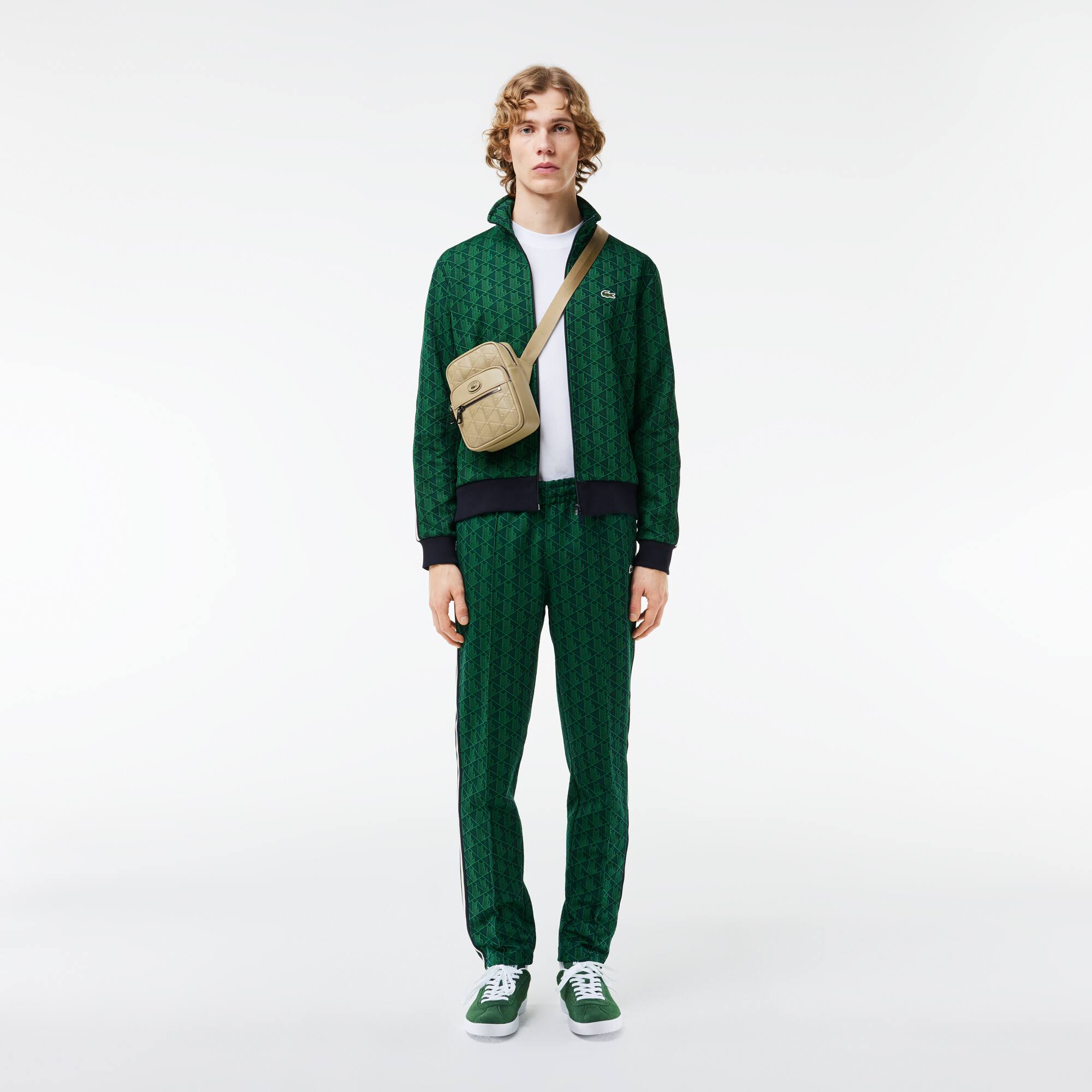 Jacquard-Paris Trainingsunterteil mit Monogramm Trainingshosen - Grün - Lacoste - Herren