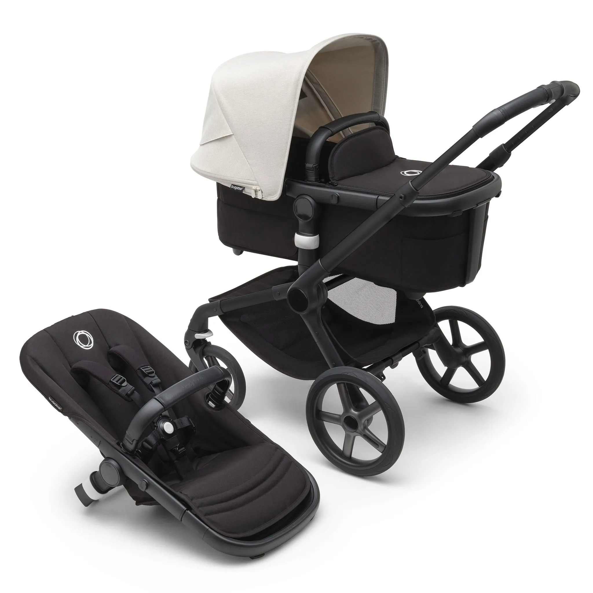 Bugaboo Poussette Fox5 - Noir  Midnight Noir  Misty Blanc