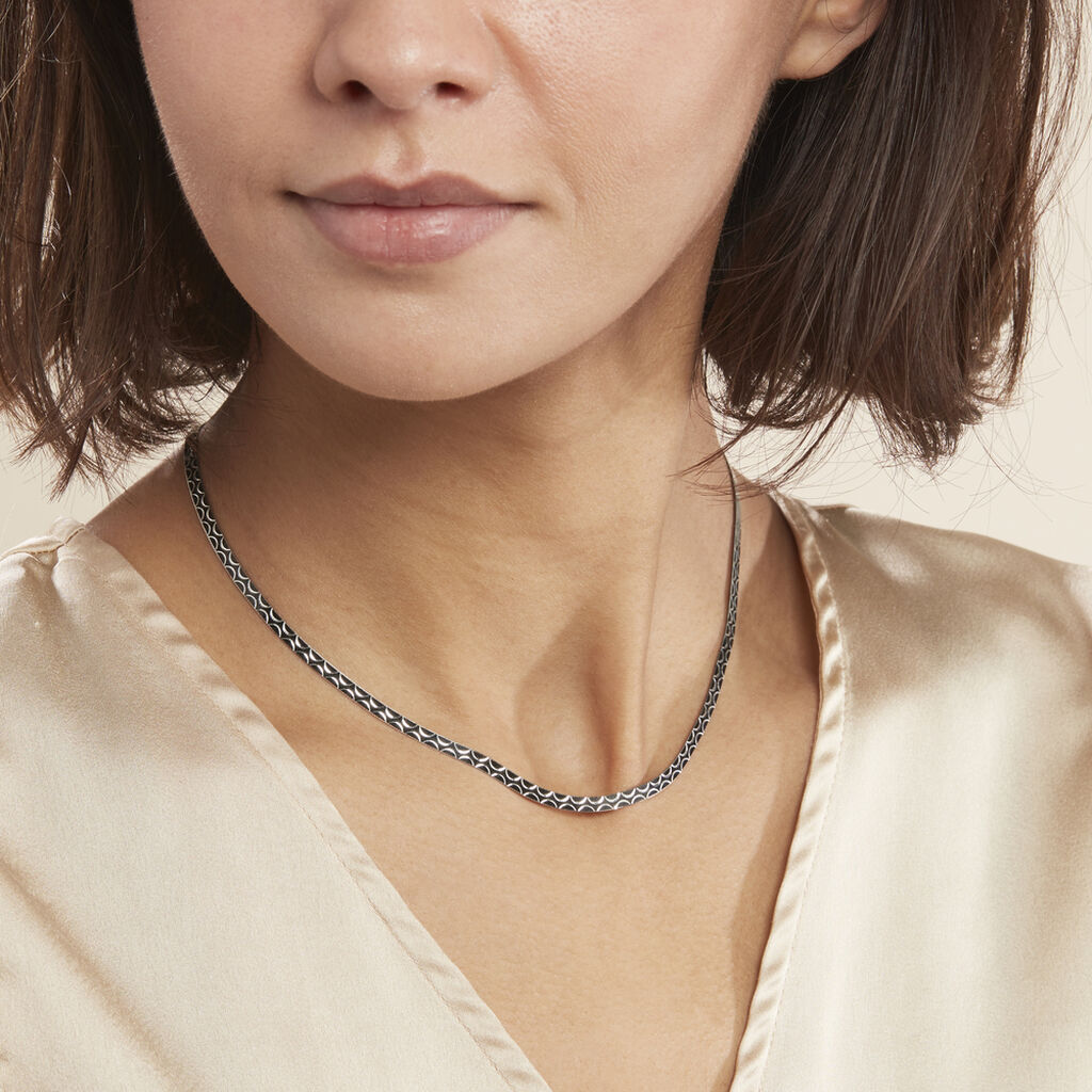 Collier Kalyane Argent Bicolore