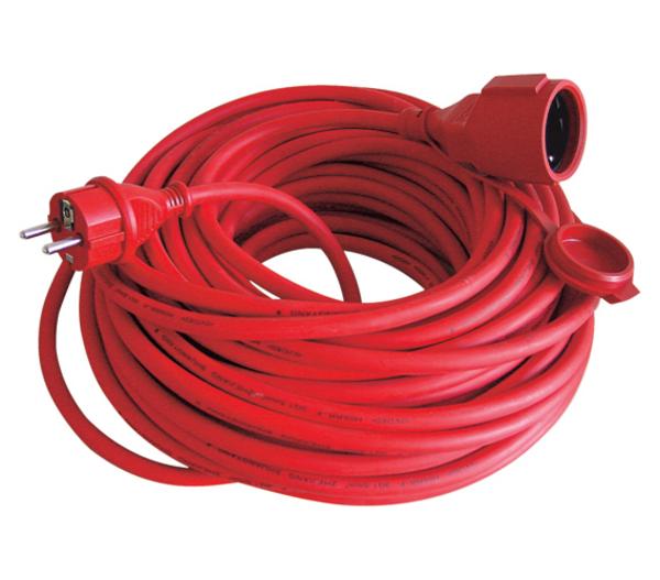 UNITEC Verlängerungskabel, rot, 25 m
