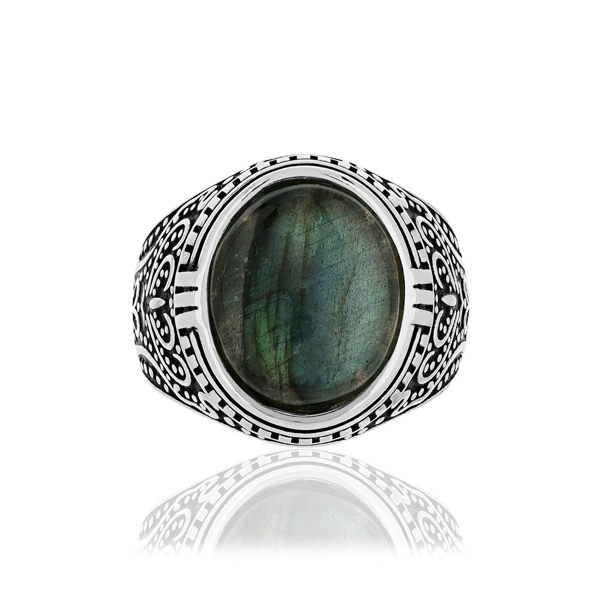 Bague argent 925 labradorites