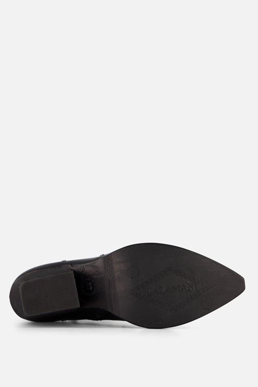 Lazamani Cowboylaarzen zwart Leer