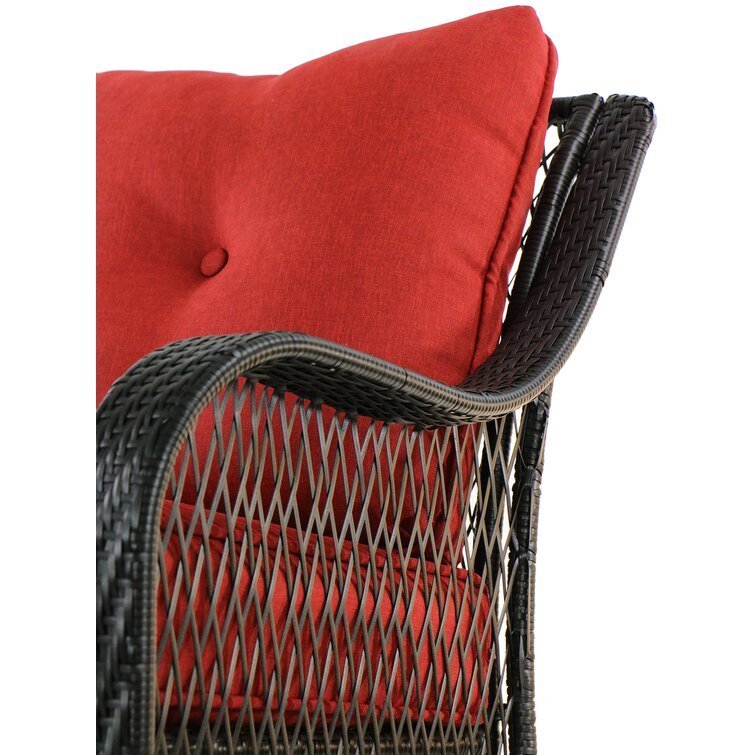 3/5-Piece Steel Patio Fire pit Conversation Set with Sahara Sand Cushions and 26 in. Square Fire pit Side Table