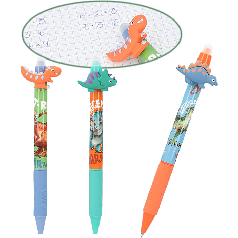 Dino world viskbar kuglepen – flere varianter – assorteret