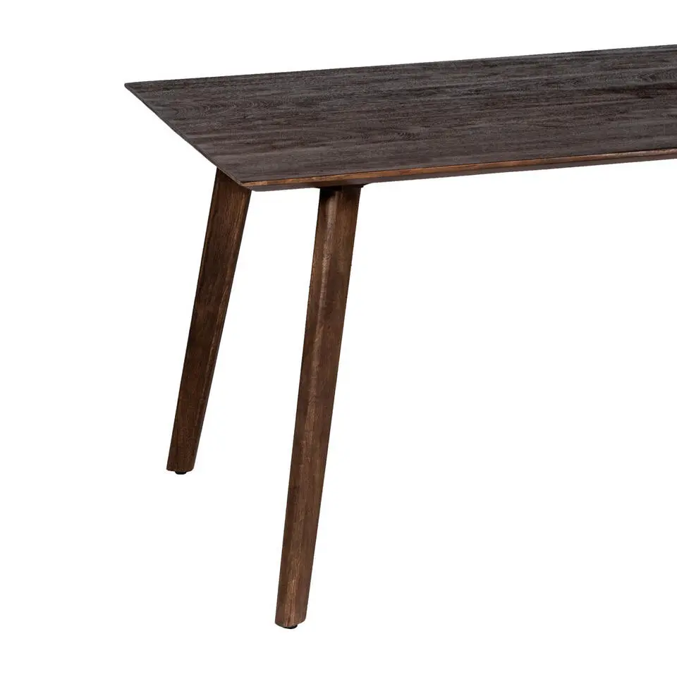 Eettafel Donkerbruin - 240x90x76cm - Mangohout - Tafel Oslo