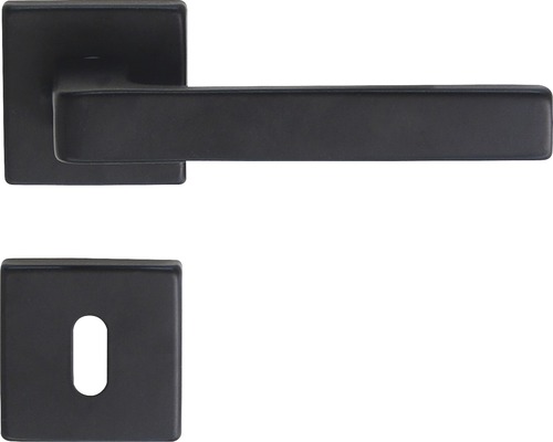 Rozetset BB Miami Square aluminium mat zwart