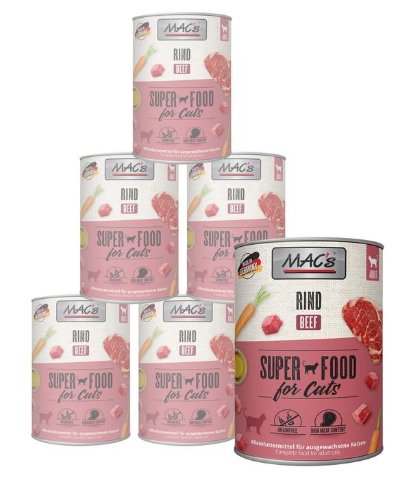 MAC's CAT Nassfutter für Katzen, 6 x 800 g