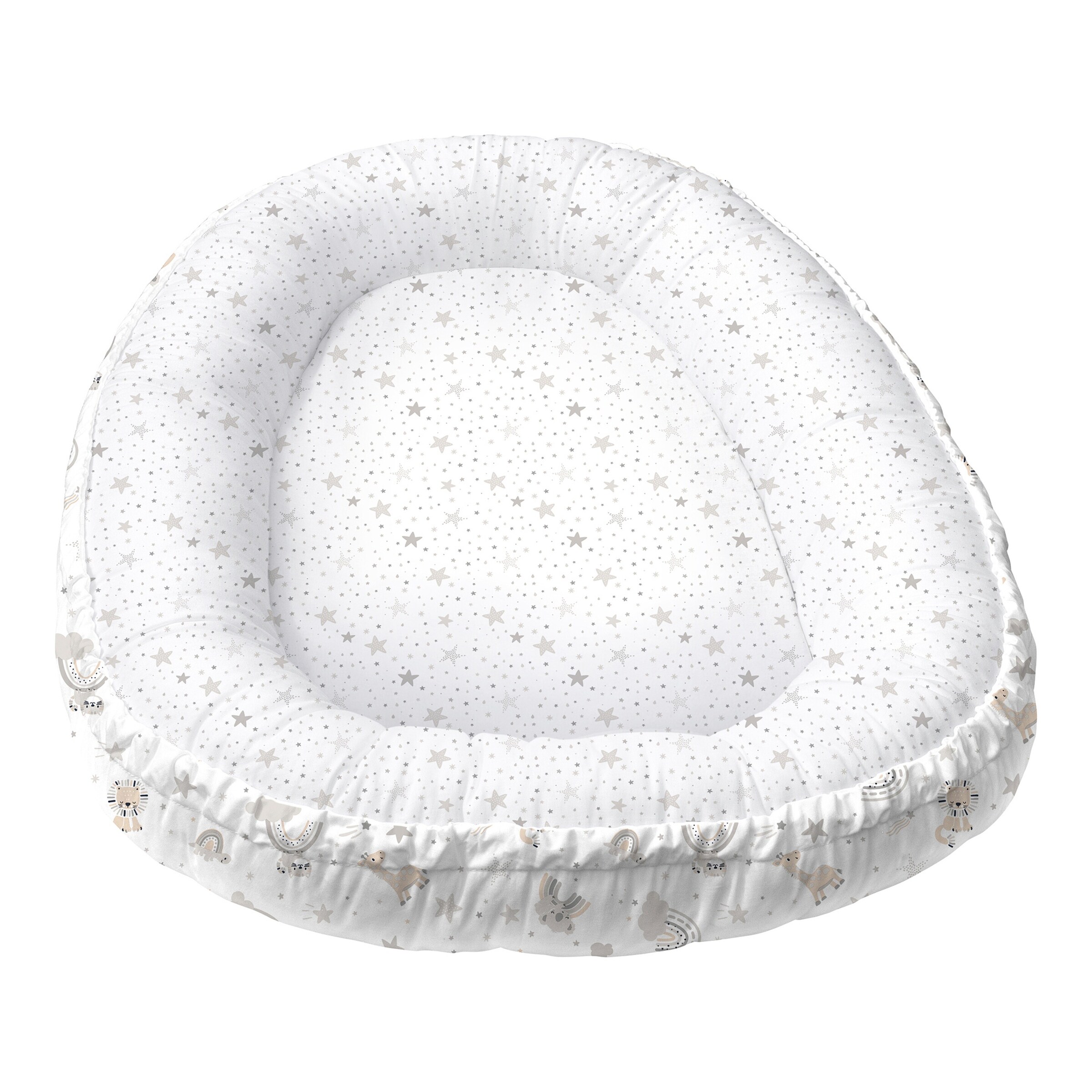 BORNINO HOME Kuschelnest taupe / kleiner Regenbogen