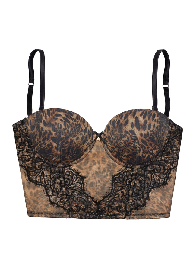 LASCANA Corsage aus Soft-Mesh und feiner Spitze, mit abnehmbaren Trägern, sexy Dessous