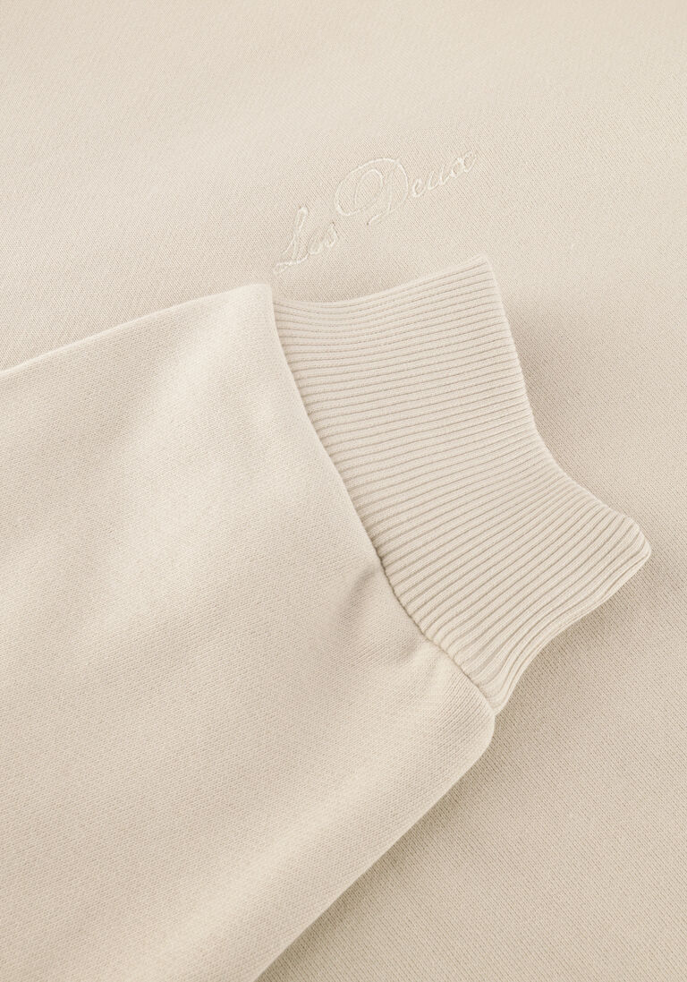 beige les deux sweater crew half-zip sweatshirt