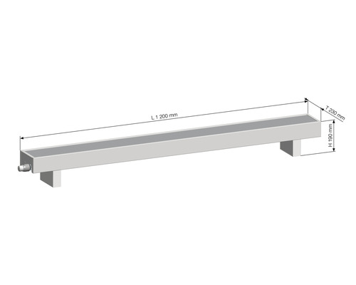 Vrijstaande convectorradiator KORALINE Optimal LKO H 190 x L 1200 x D 230 mm wit incl. voeten